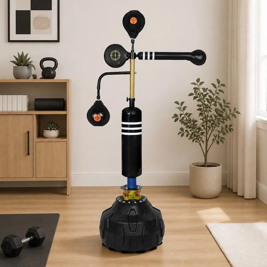 Boxing Speed Ball Free Standing Punching Bag Adjustable Height Reflex Training