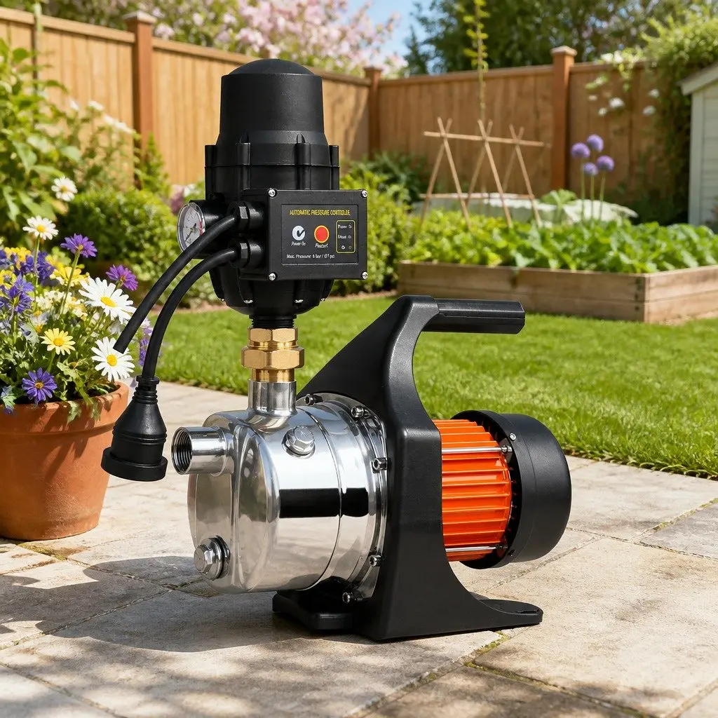 Irrigation Pump Automatic Pressure Control 1500W Black