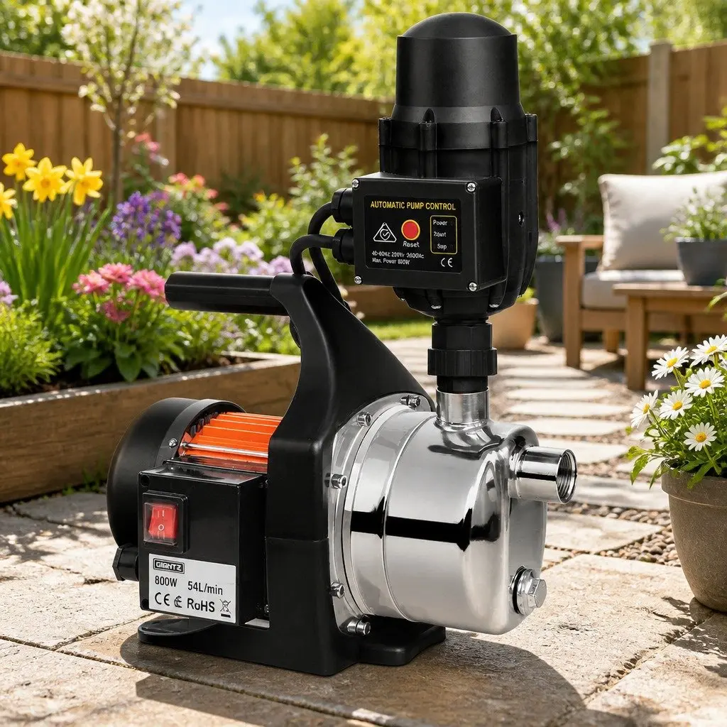 Irrigation Pump Garden Water Pump 800W Max Flow Rate 54L/min Black