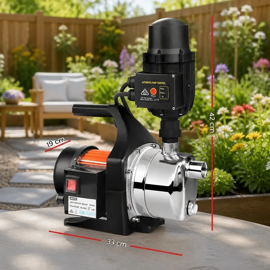 Irrigation Pump Garden Water Pump 800W Max Flow Rate 54L/min Black