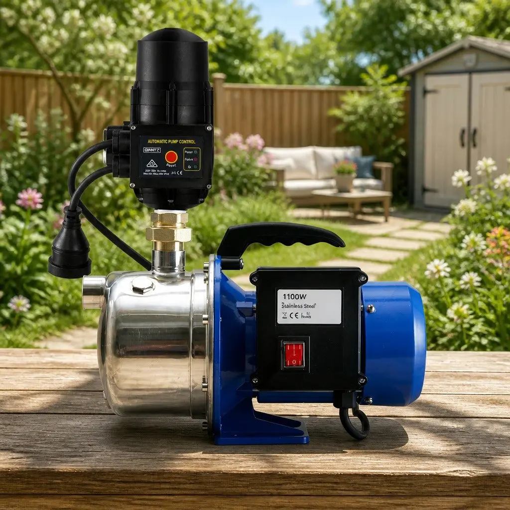 Irrigation Pump Garden Water Jet Pump 1100W High Pressure Stainless Steel Black or Blue