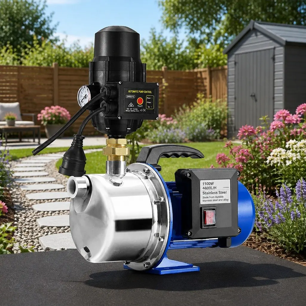 Irrigation Pump Garden Water Jet Pump 1100W High Pressure Stainless Steel Black or Blue