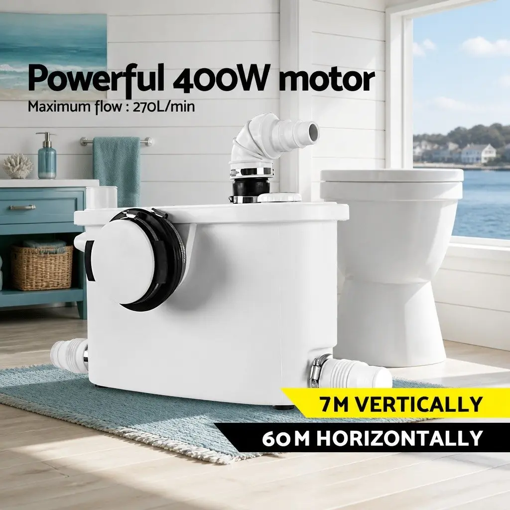 Macerator Sewerage Pump Waste Water Disposal Unit Four Inlets 400W Bathroom