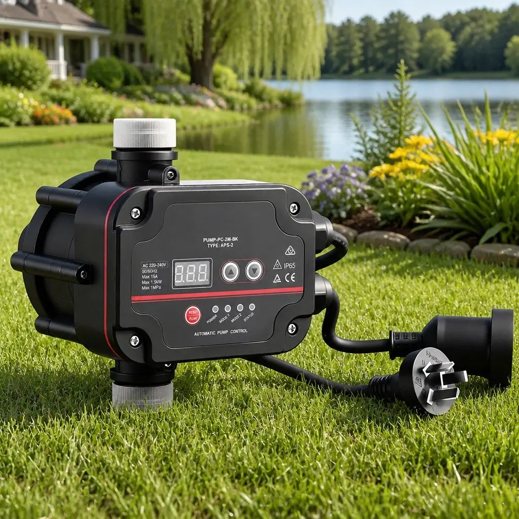 Automatic Pressure Switch Digital Water Pump Controller 16A 1.5kW Black