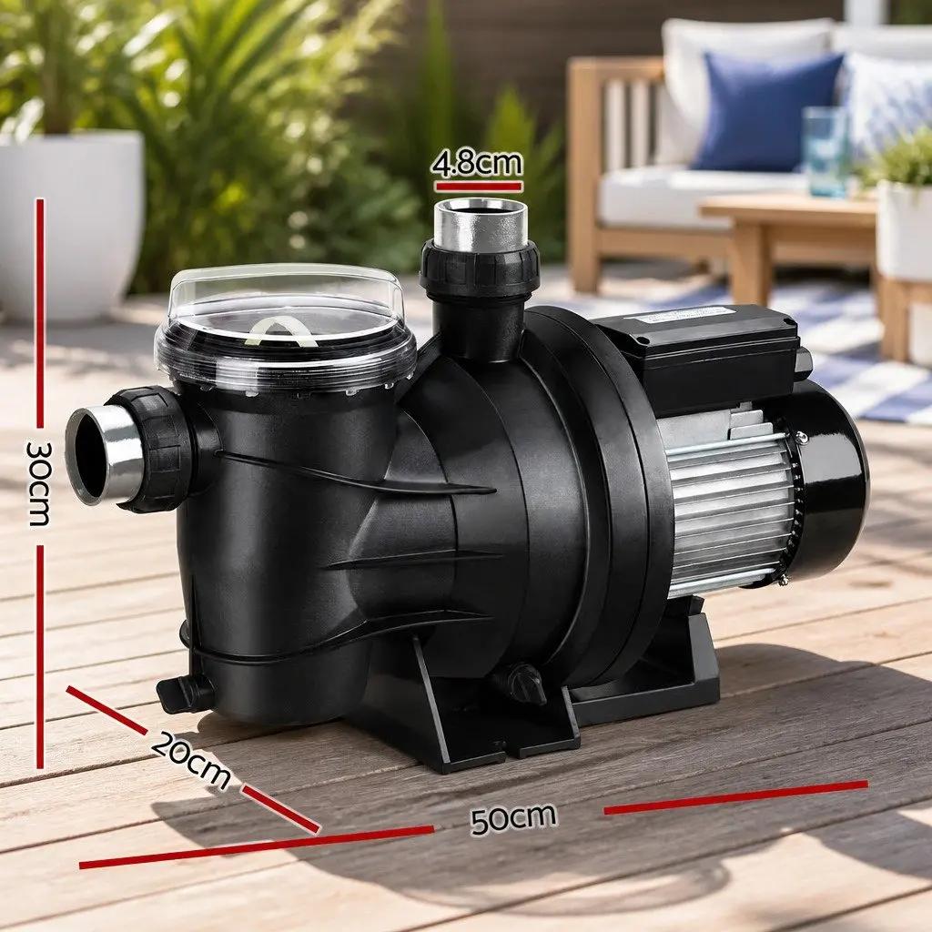 Pool Pump 2000W 2.7HP Swimming Water Circulation Filter Electric Spa Black