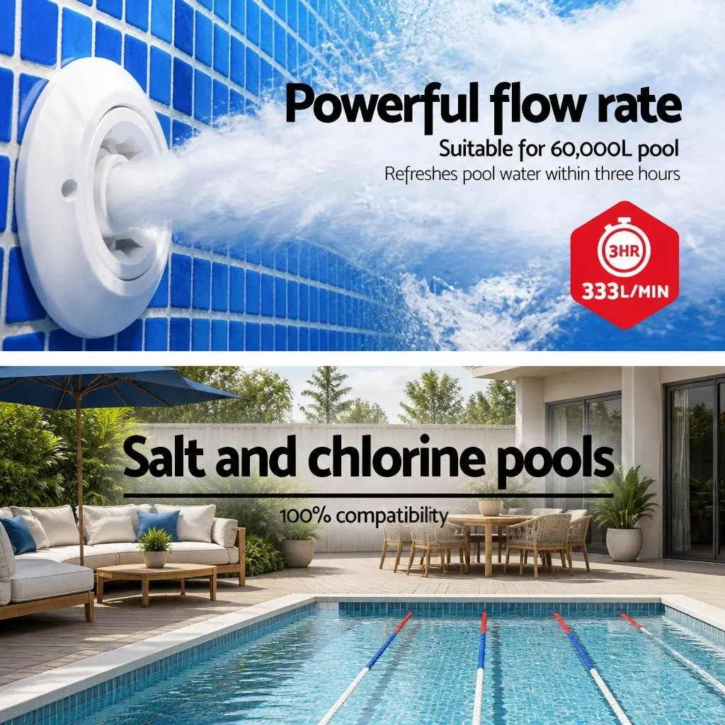 Pool Pump 2000W 2.7HP Swimming Water Circulation Filter Electric Spa Black