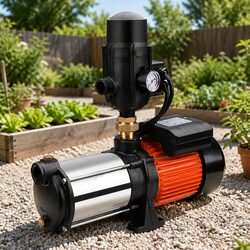 1800W Multi-Stage Garden Water Pressure Pump Automatic Irrigation Booster