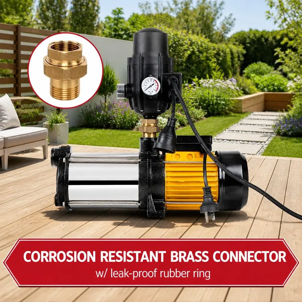 5-Stage Water Pump Garden Irrigation Booster 2500W Black