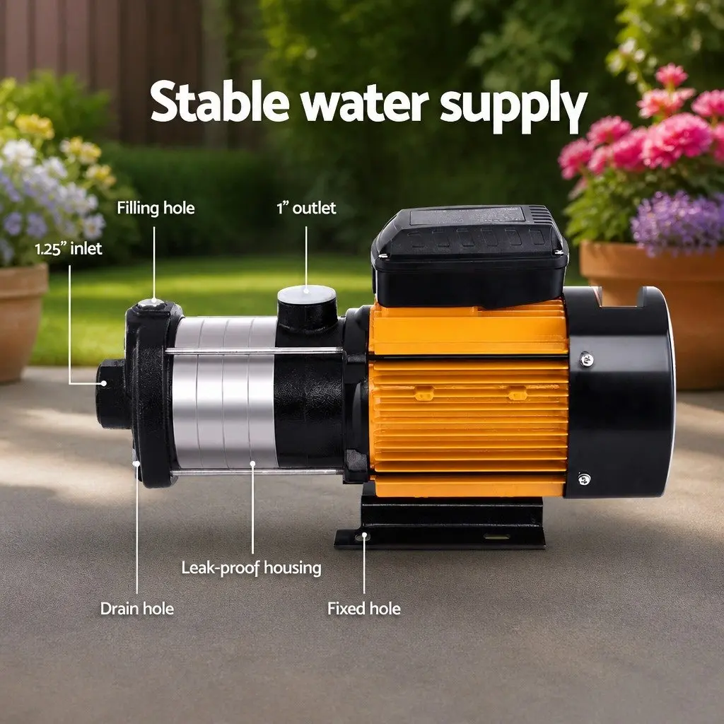 Garden Water Pump High Pressure 2000W 5-Stage Irrigation Booster Transfer Pump