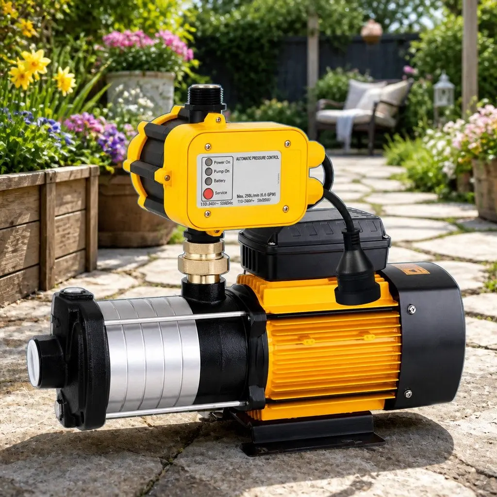 Garden Water Pump 6-Stage High Pressure Irrigation Booster 2500W Max 70m Head