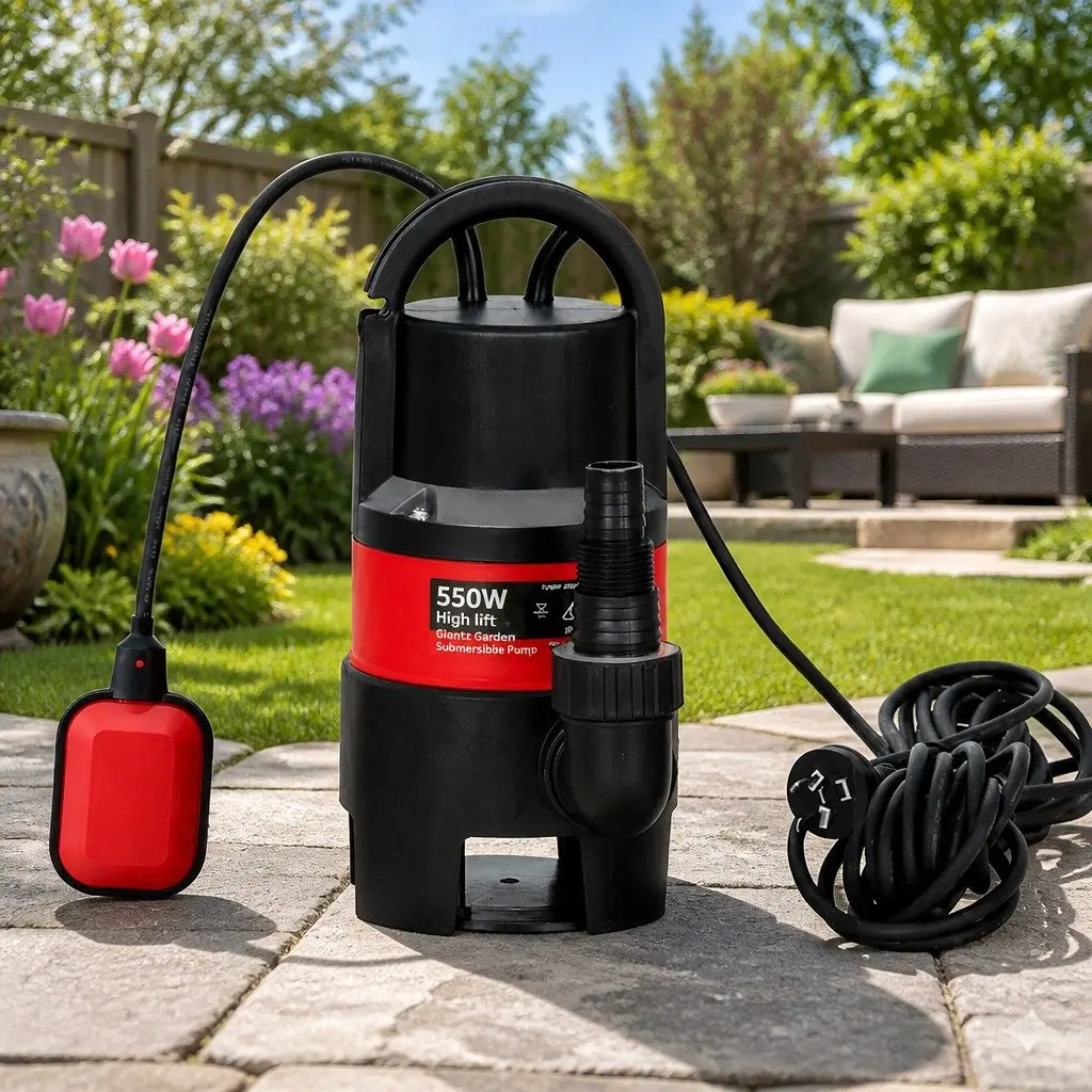 Submersible Pump Dirty Water 550W Portable Red