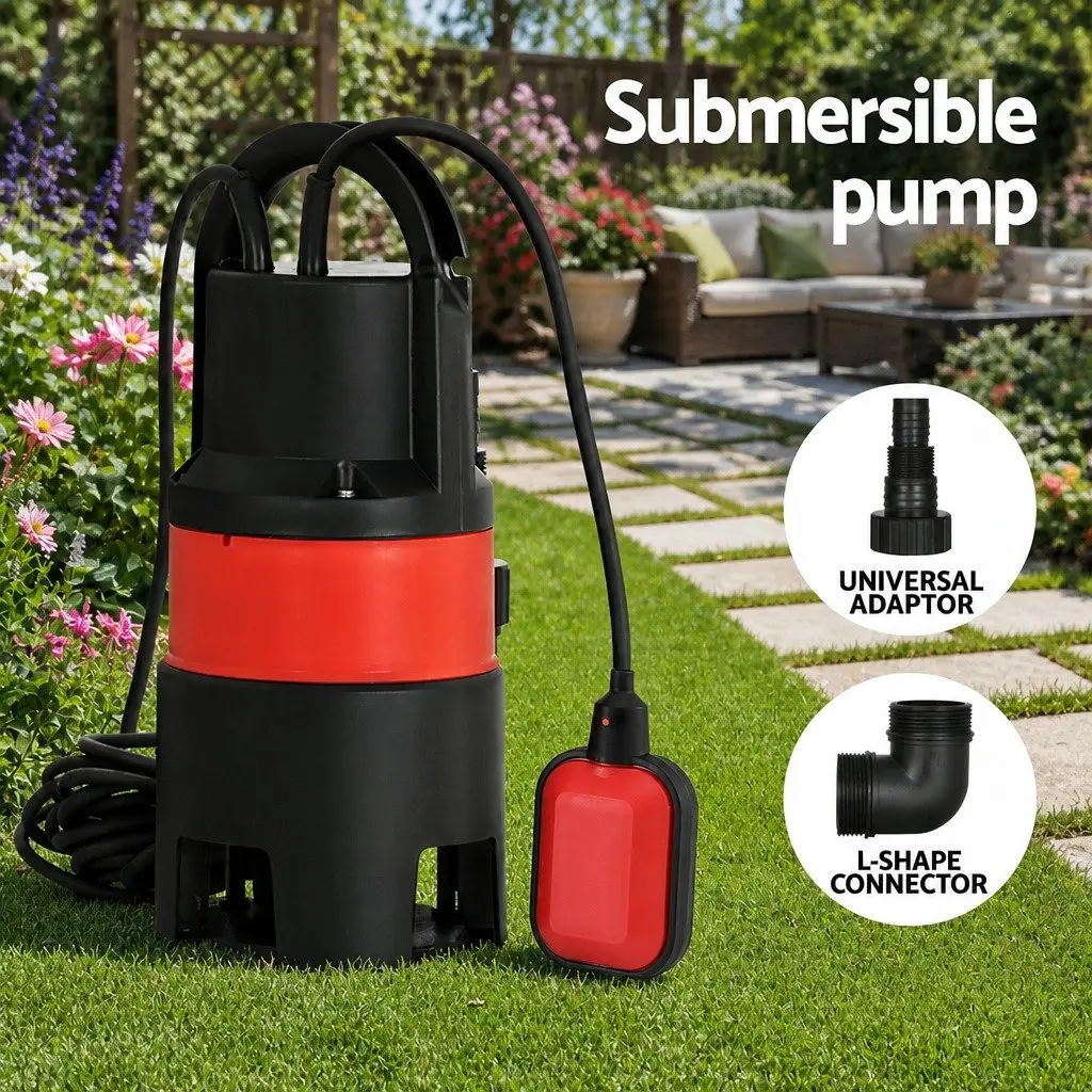 Submersible Pump Dirty Water 550W Portable Red