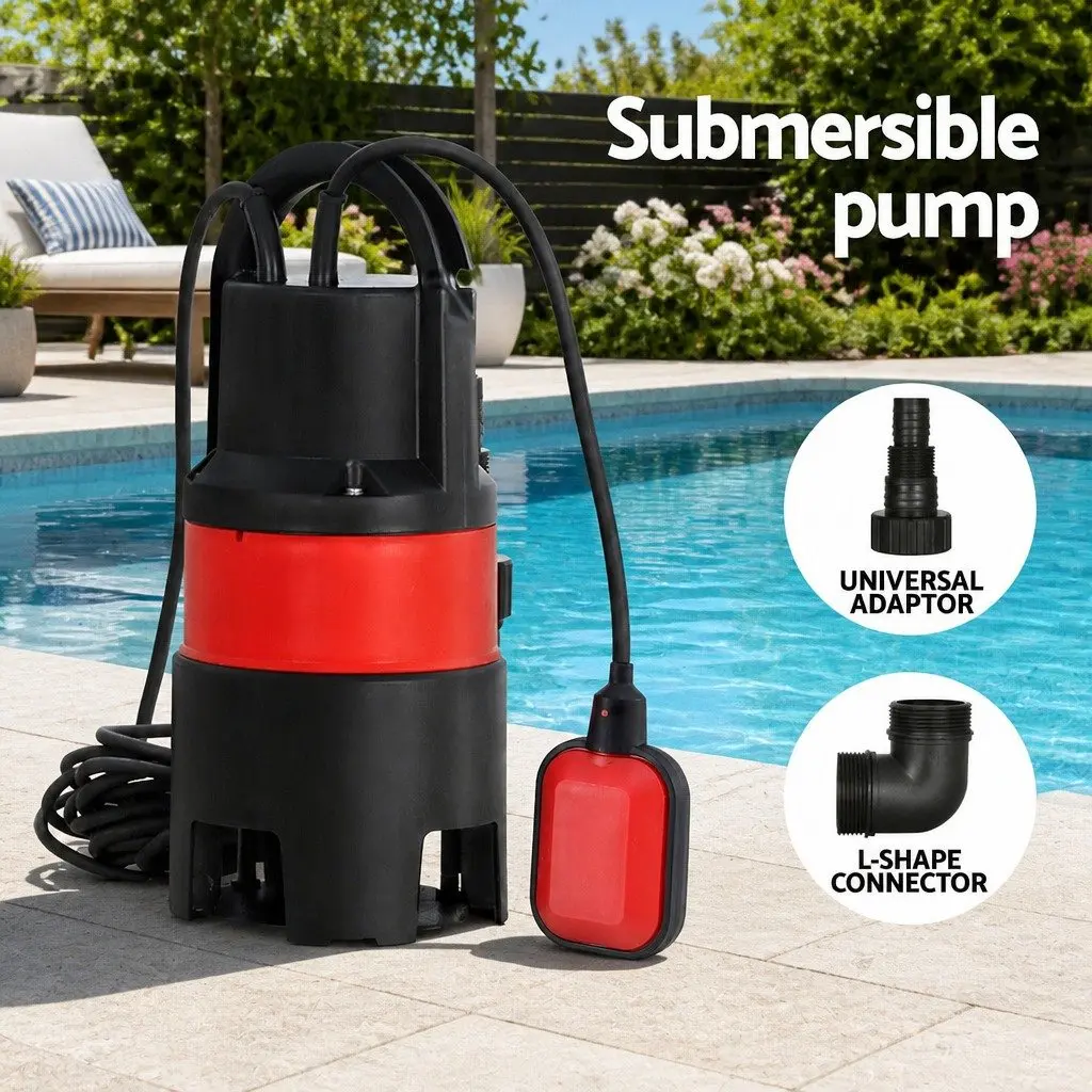 Submersible Water Pump 750W Dirty Water Drainage Portable 10m Cable