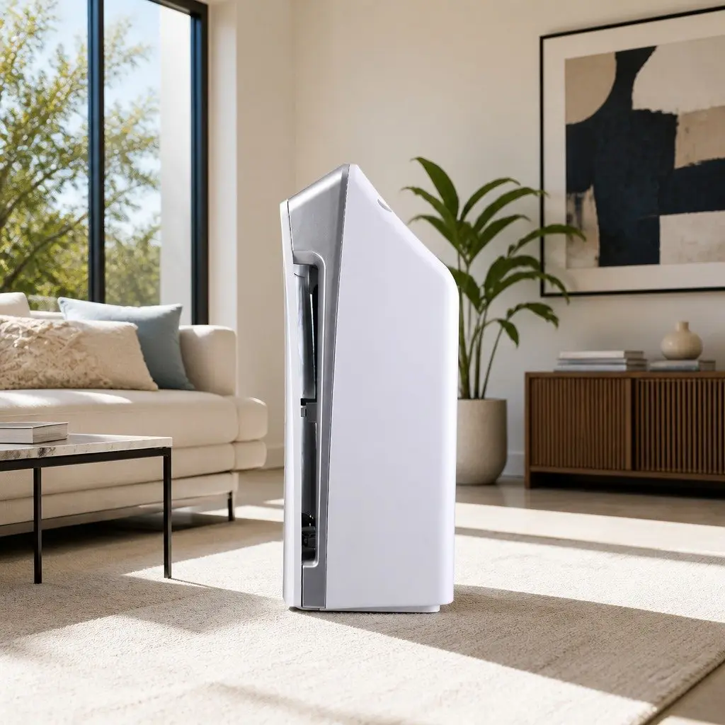 Air Purifier 4 Stage HEPA Filter Cleaner Remote Control 31.5cm x 20cm x 52cm White