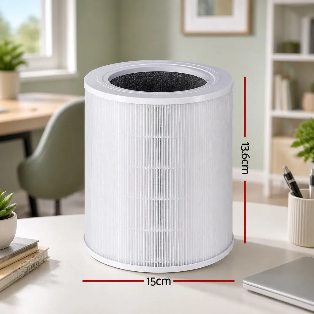 Air Purifier Replacement Filter 4 Layer HEPA Cartridge White Home Purification