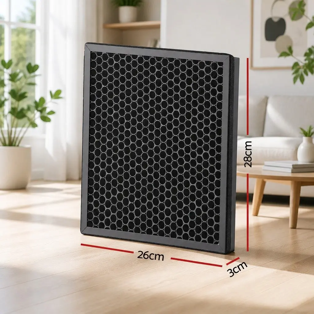 HEPA Air Purifier Filter Replacement Dual Intake 2 Piece Black for Pet Homes