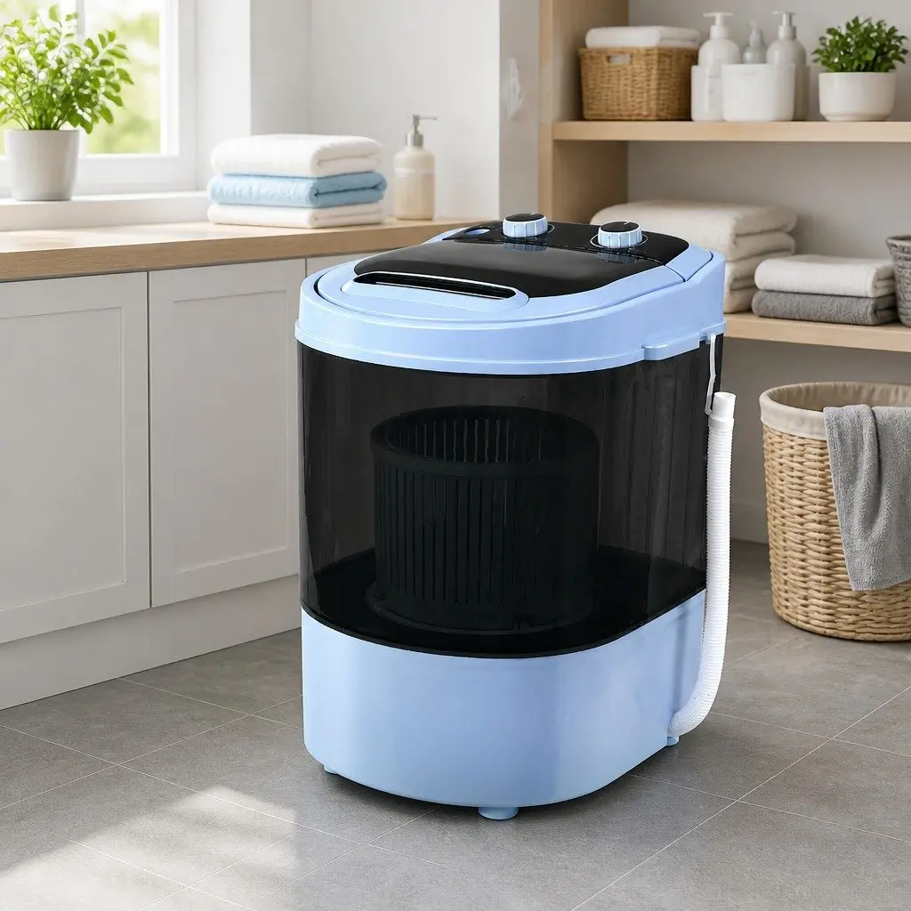 Portable Washing Machine 3KG Capacity Compact Lightweight for Travel Camping Black