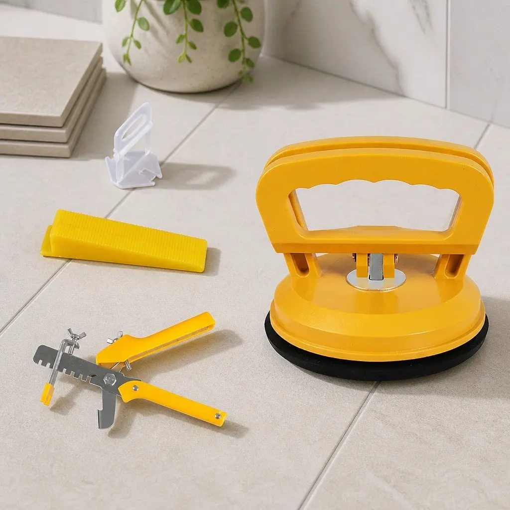 Tile Leveling System Kit 400 Clips 200 Wedges Push Plier 2 Suction Cups Installation Tools