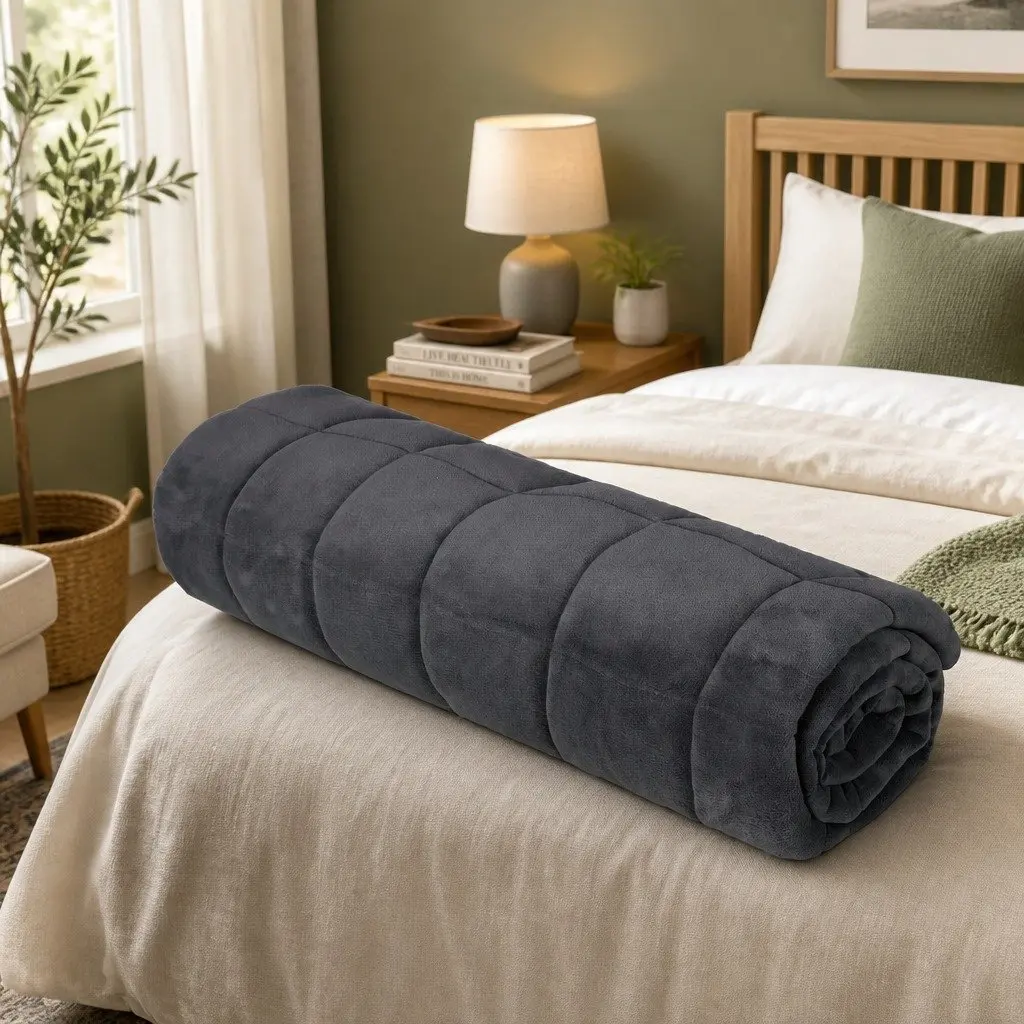 King Quilt Doona Comforter Blanket Warm Bedding 240cm x 210cm Grey