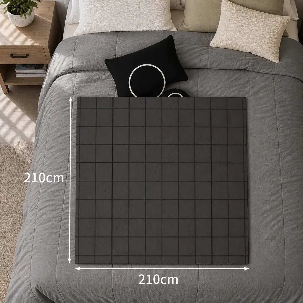 Queen Comforter Blanket Doona Quilt Polyester Soft Breathable 210cm Grey