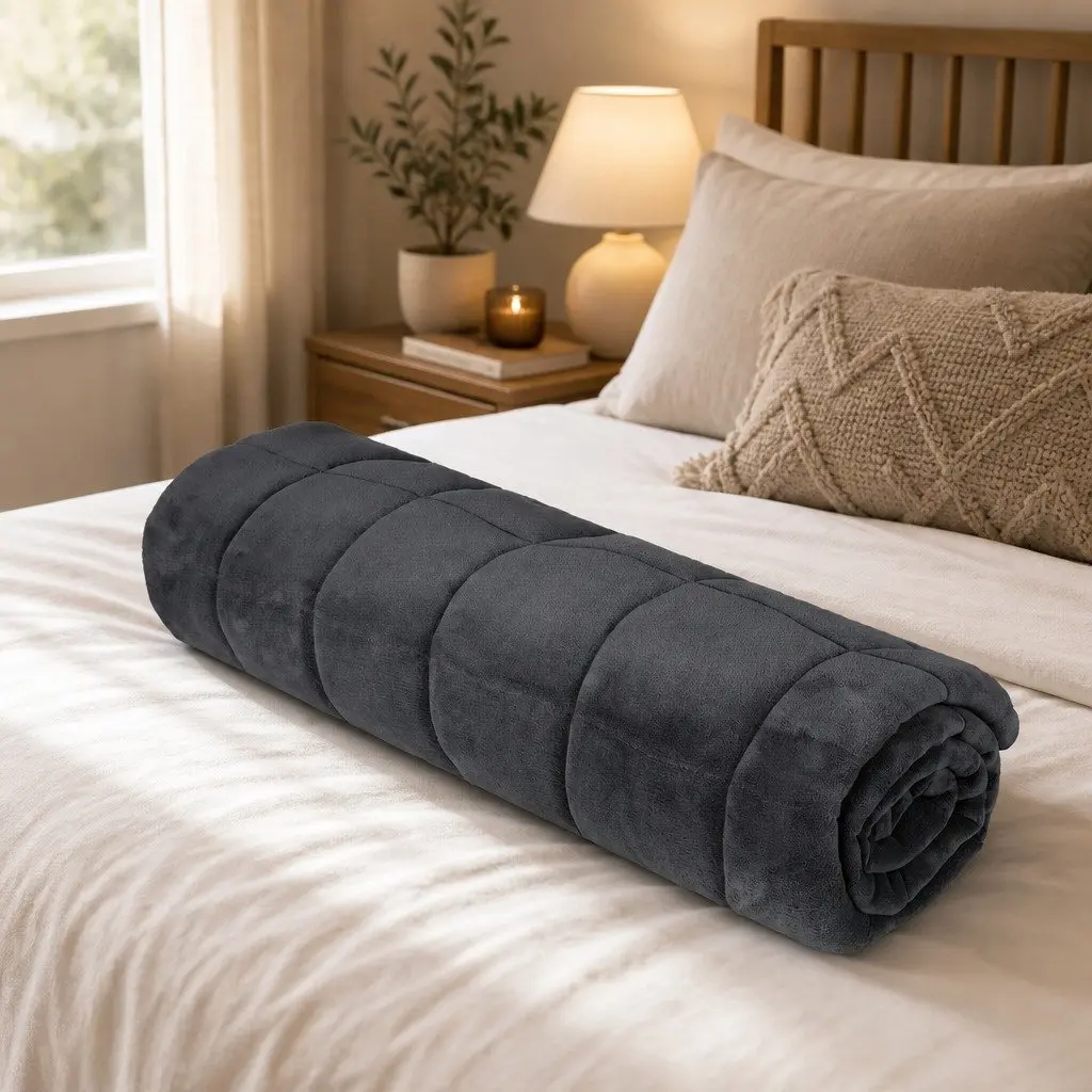 Super King Quilt Doona Comforter Blanket Polyester Filling Grey