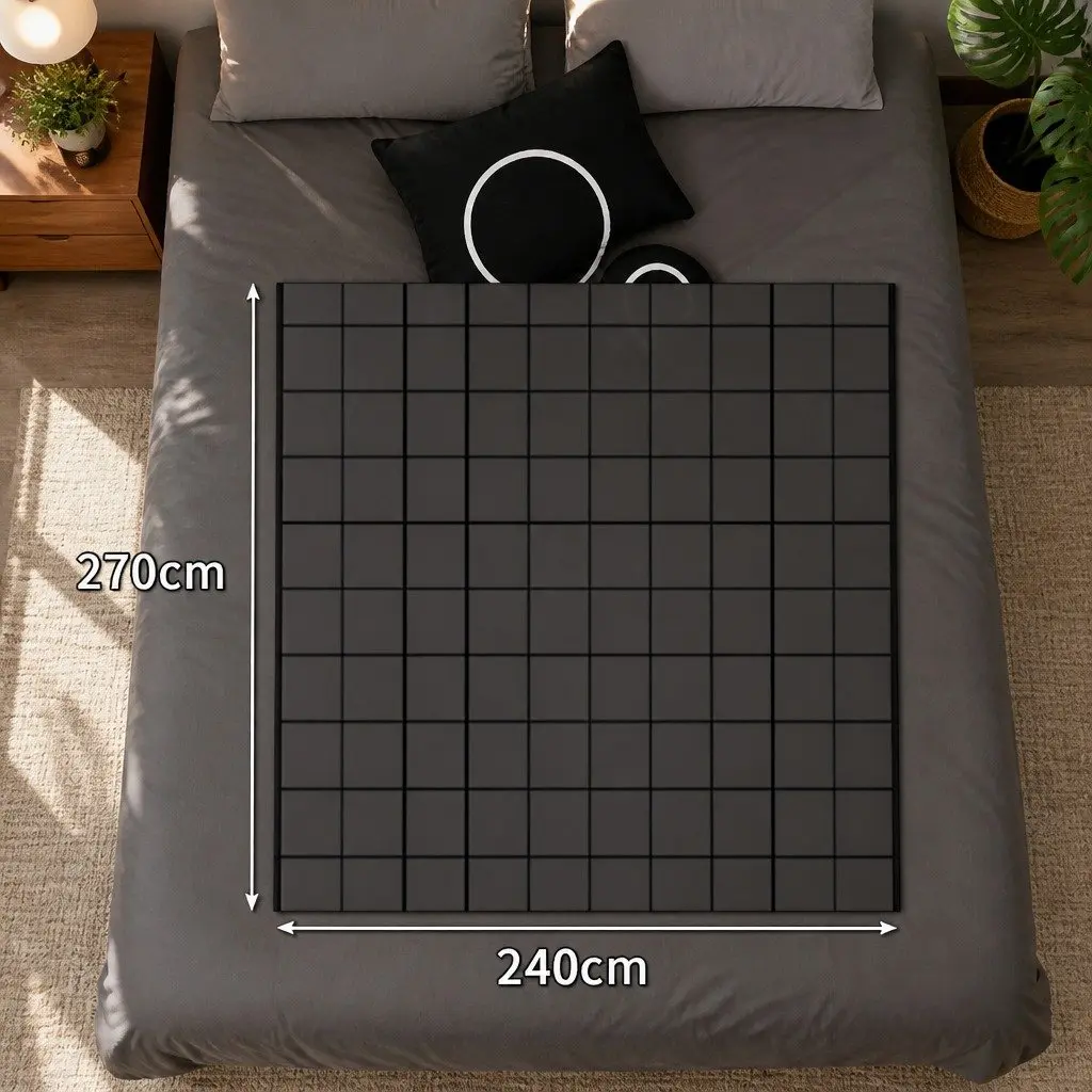 Super King Quilt Doona Comforter Blanket Polyester Filling Grey