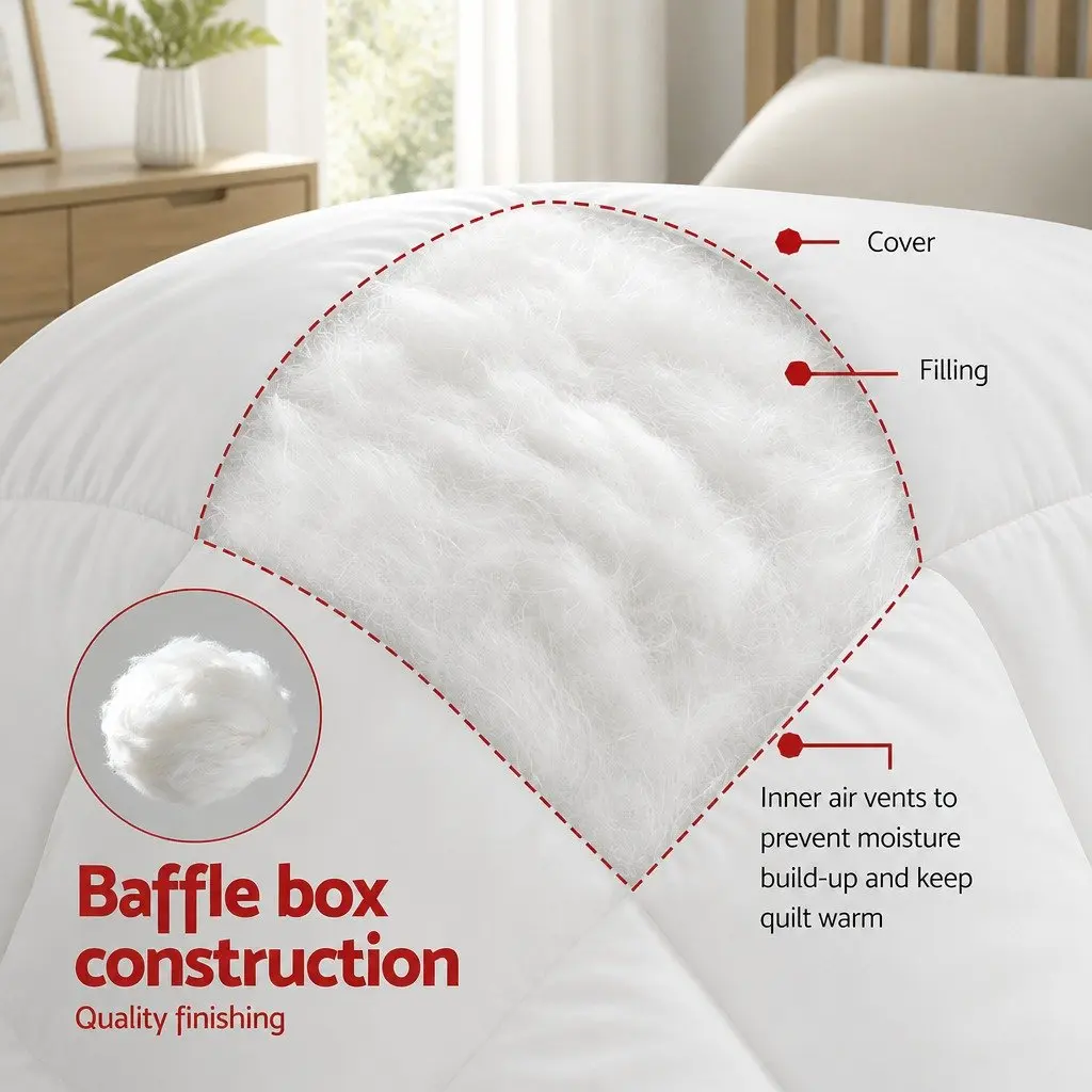 Bamboo Microfibre Summer Quilt Double Lightweight Breathable Doona All Season