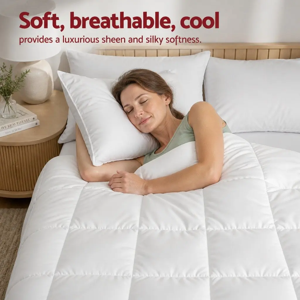 Bamboo Microfibre Summer Quilt Double Lightweight Breathable Doona All Season