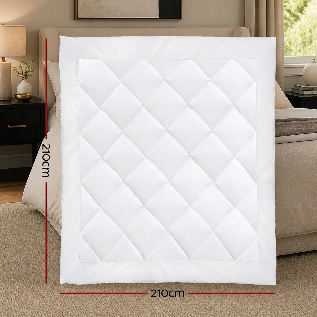 Queen Quilt Bamboo Microfibre Soft Breathable 210cm x 210cm White