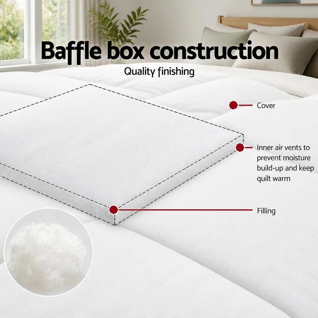 King Size Quilt in White