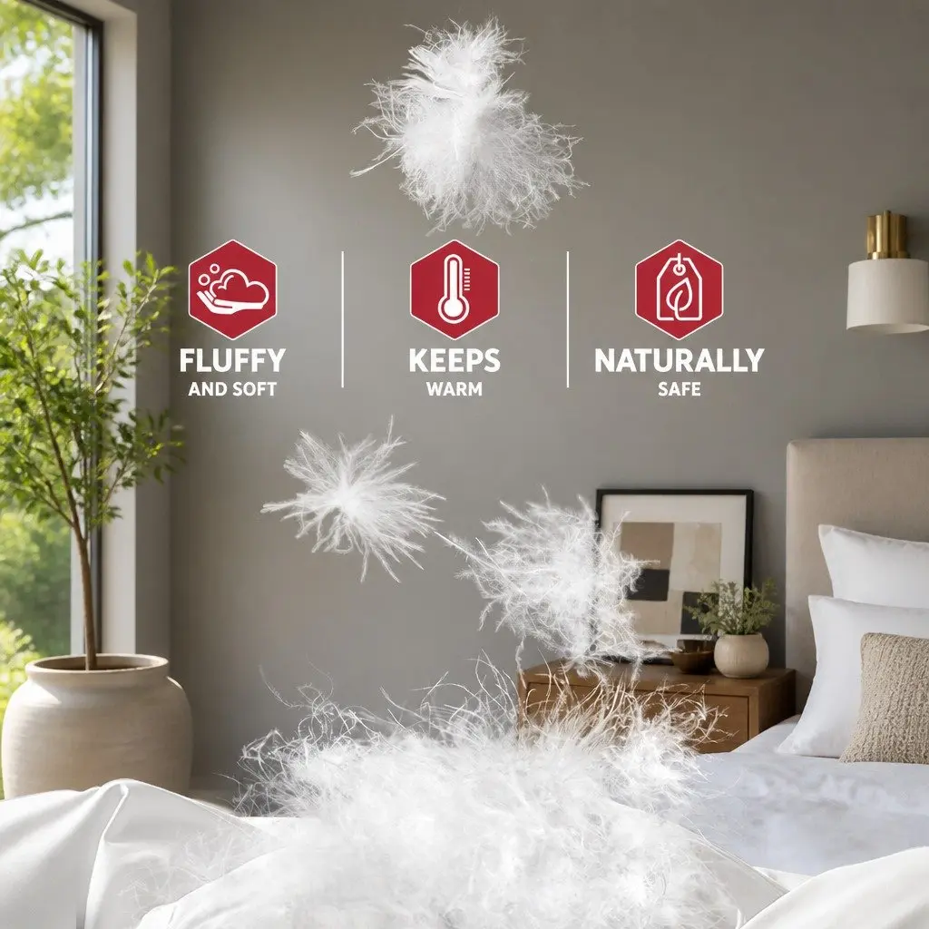 Duck Feather Down Quilt Winter Warmth Super King White 500GSM