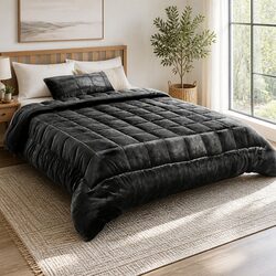 Charcoal Faux Mink Quilt - Warmth Meets Quality