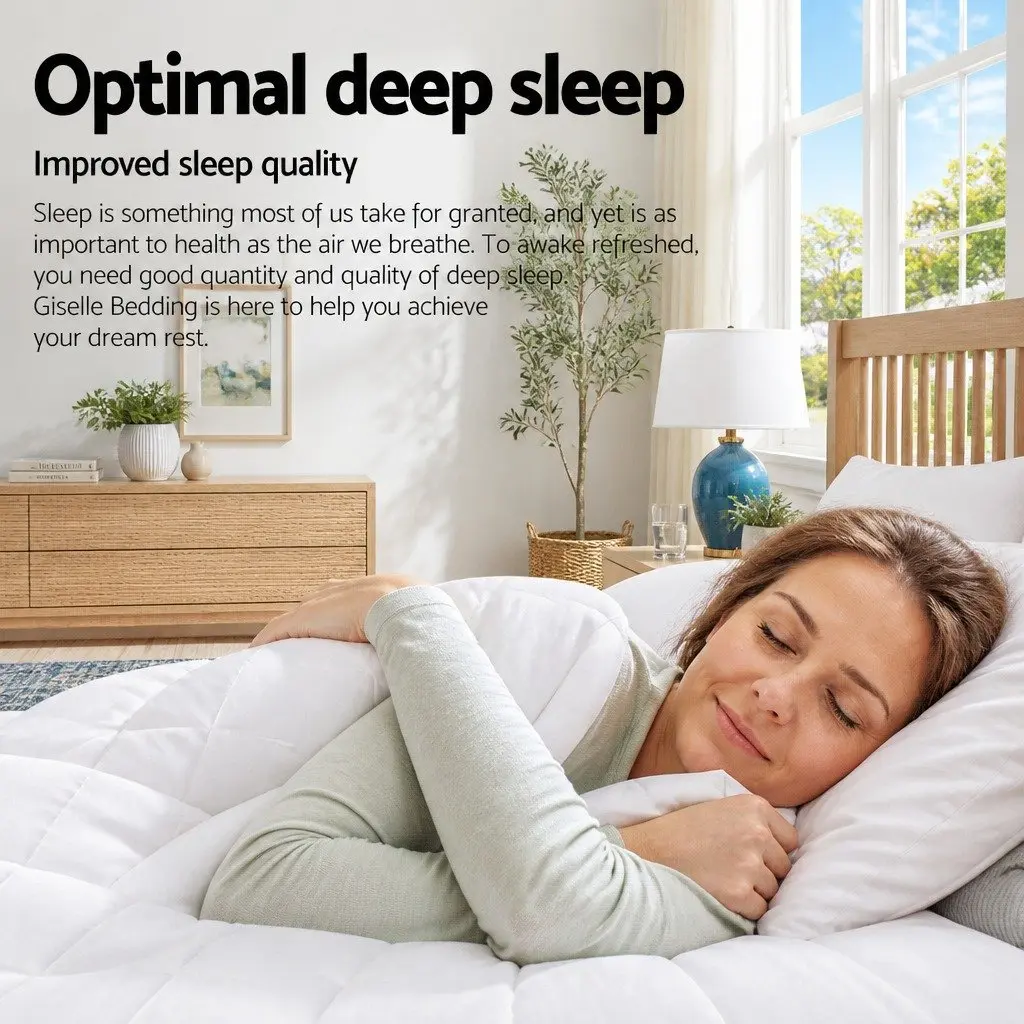 Goose Down Feather Quilt Single 800GSM Winter Duvet White