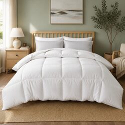 King Size Microfiber Quilt 400GSM All Season Duvet Comforter Baffle Box