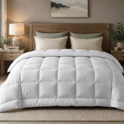 Wool Quilt 500GSM King Size Winter Doona Baffle Box Construction Cotton Cover