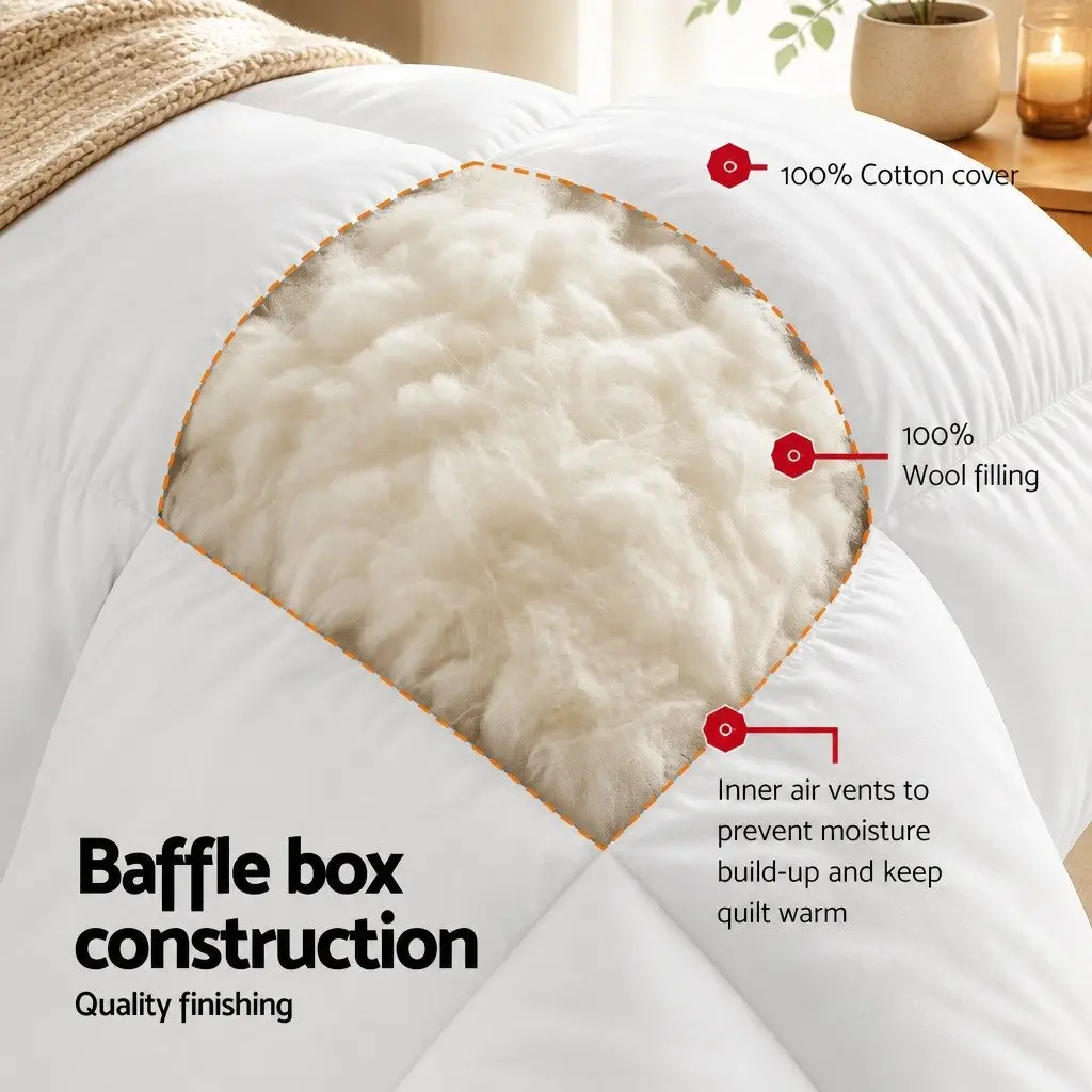 King Wool Quilt 800GSM for Winter Use