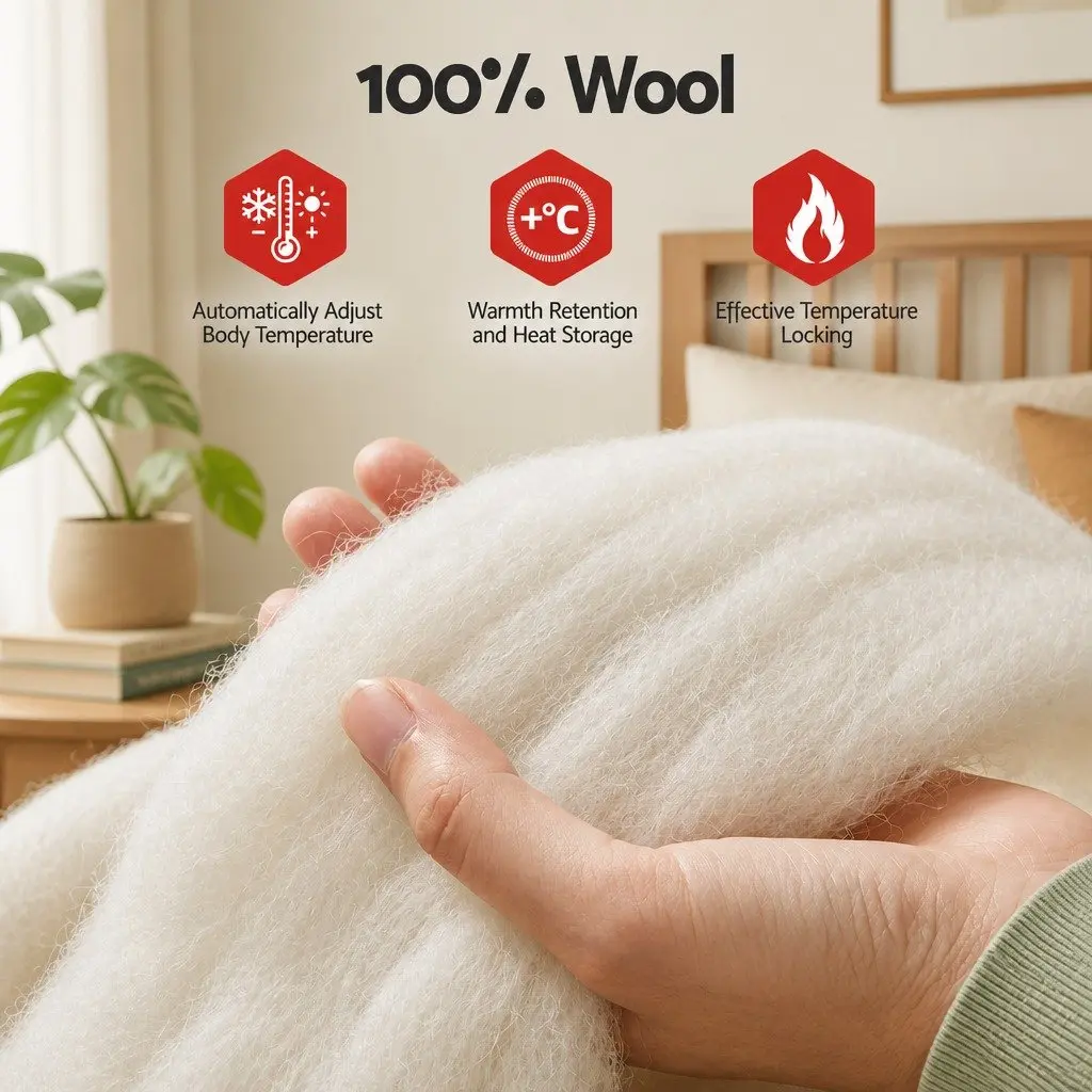 King Wool Quilt 800GSM for Winter Use