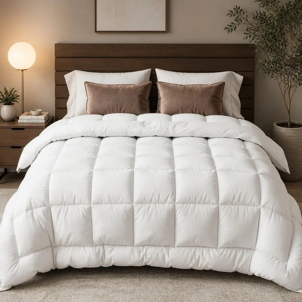 Wool Quilt Queen 800GSM Winter Doona Baffle Box Construction Extra Thick Bedding