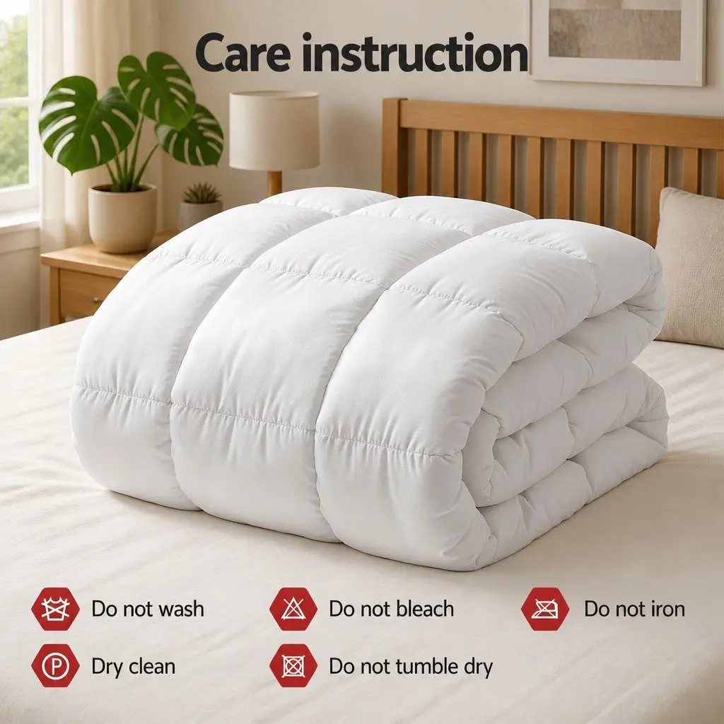 Wool Quilt Queen 800GSM Winter Doona Baffle Box Construction Extra Thick Bedding