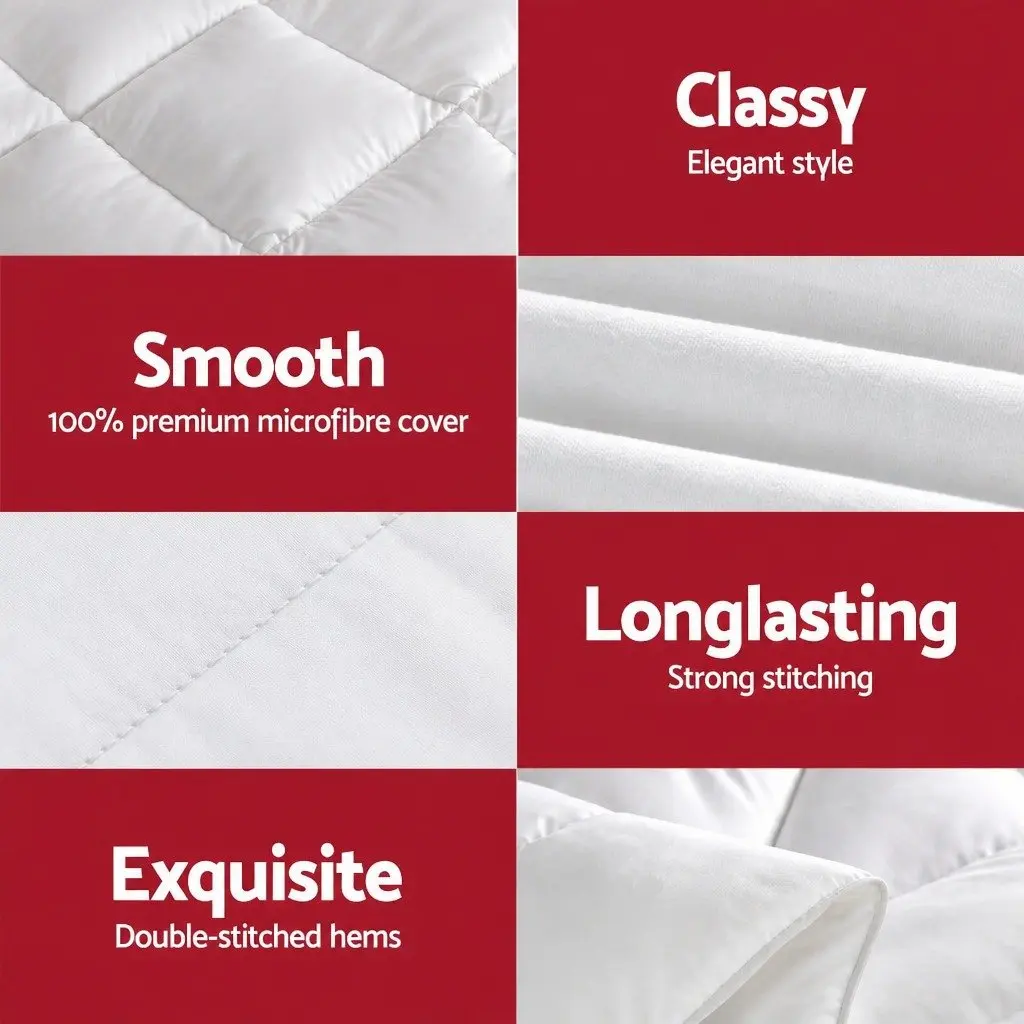 Wool Quilt Queen 800GSM Winter Doona Baffle Box Construction Extra Thick Bedding