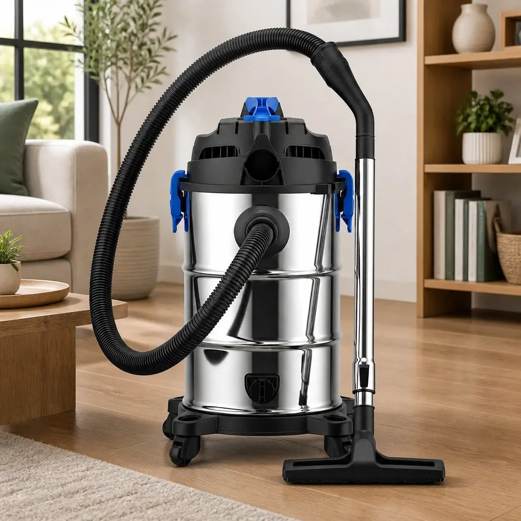 Wet Dry Vacuum Cleaner 30L 1400W Motor Blower for Home Garage Workshop Silver Black Blue