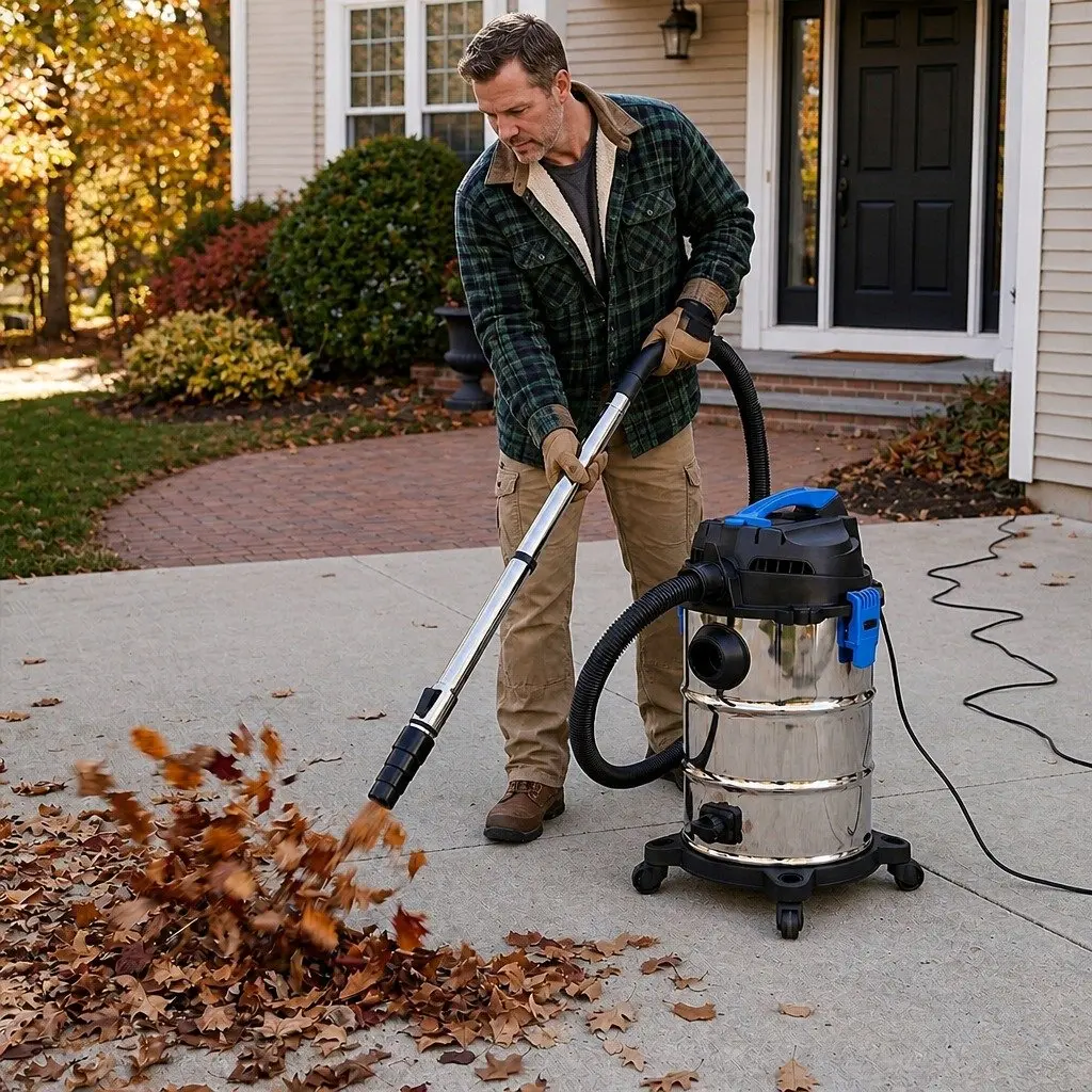Wet Dry Vacuum Cleaner 30L 1400W Motor Blower for Home Garage Workshop Silver Black Blue