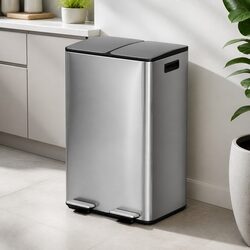 Value-Driven 60L Waste Bin with Dual Compartments
