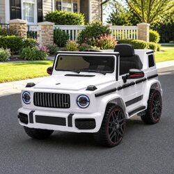 Kids Electric Ride On Car G63 Remote Control Toy White 3-4 Years