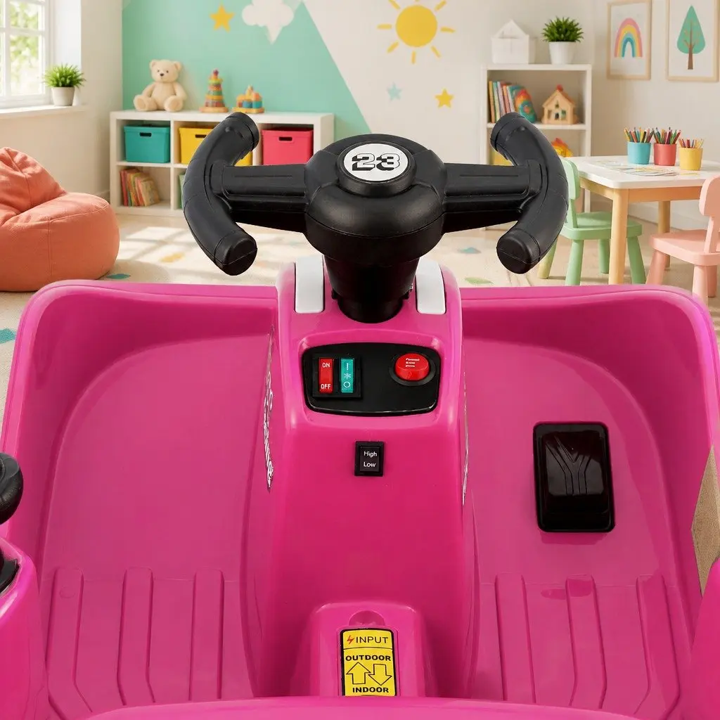 Kids Ride On Bumper Car Electric Toy Remote Control Steering Wheel Pink