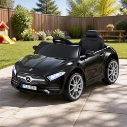 Kids Electric Ride On Car Outdoor Toy Remote Control Music Black 3+ Years