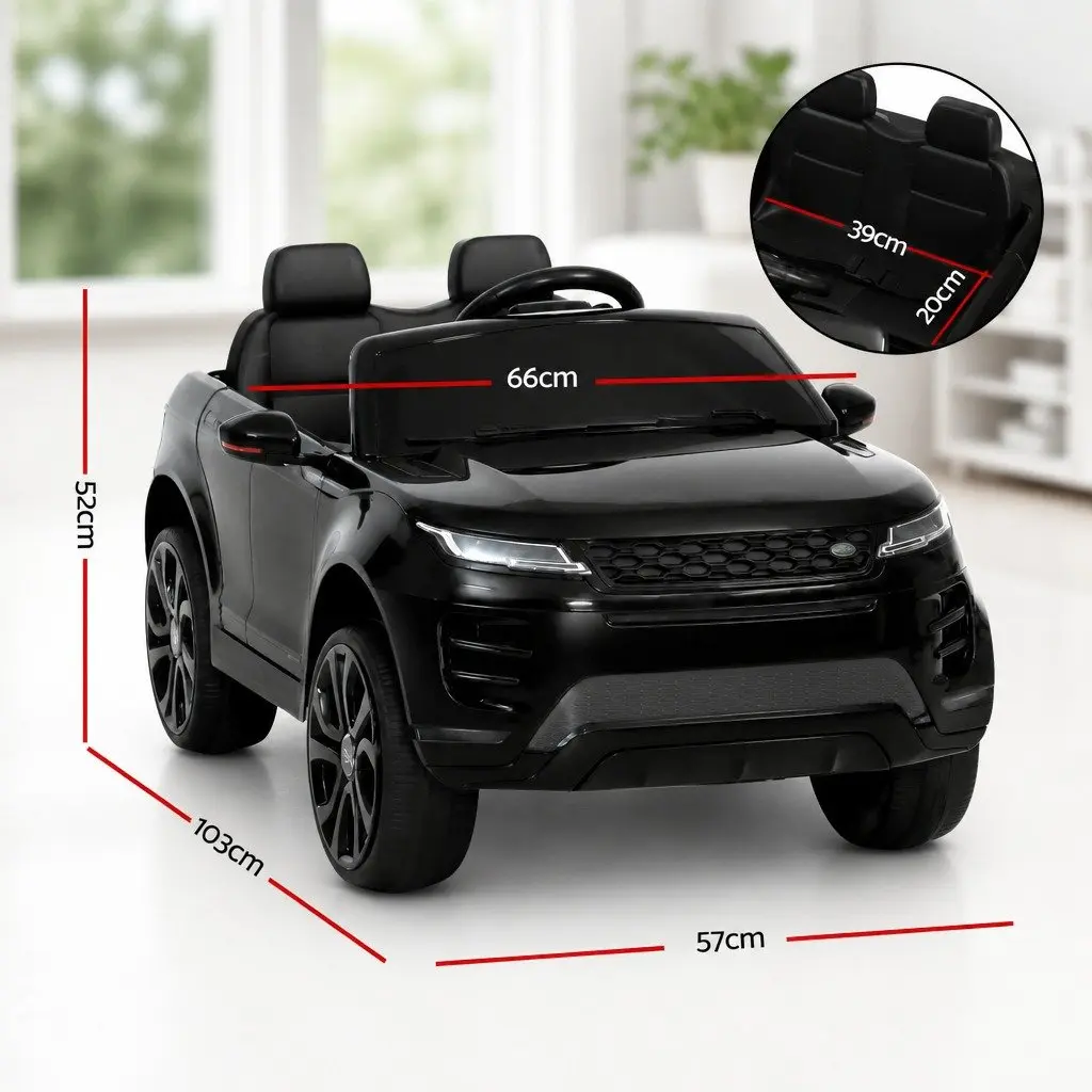 Ride On Car Electric Toy 12V Battery Powered Remote Control Black