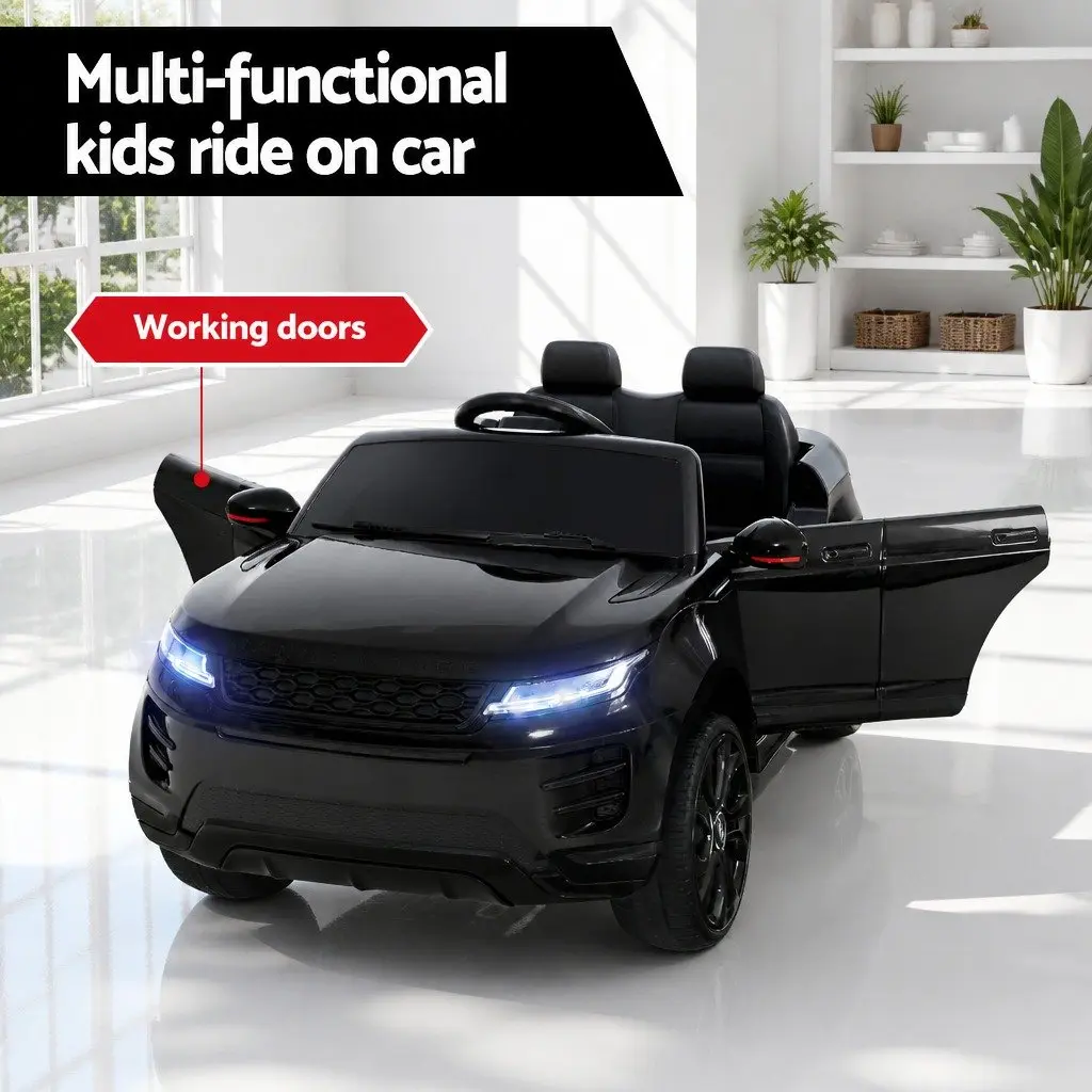 Ride On Car Electric Toy 12V Battery Powered Remote Control Black