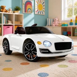 Kids Electric Ride On Car White 12V with Remote Control