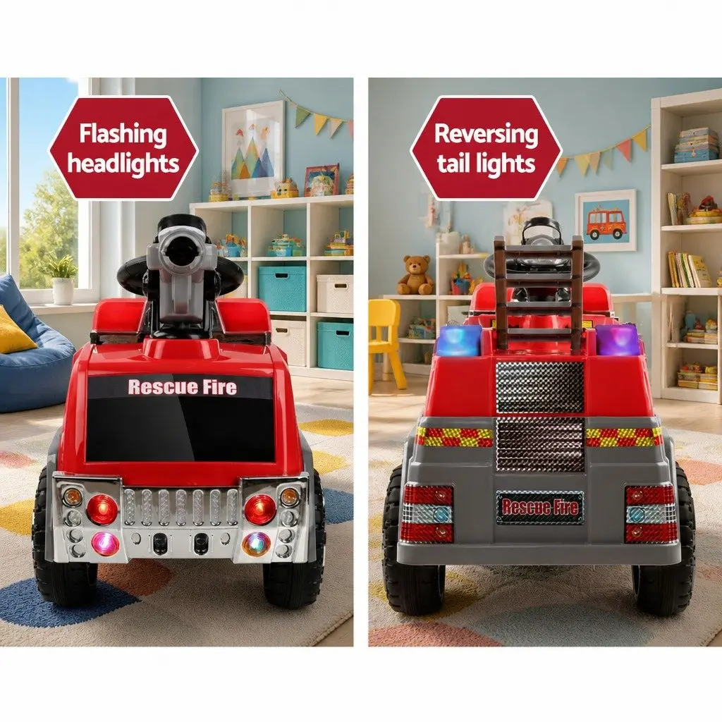 Kids Ride On Fire Truck Electric Toy Car 6V Red